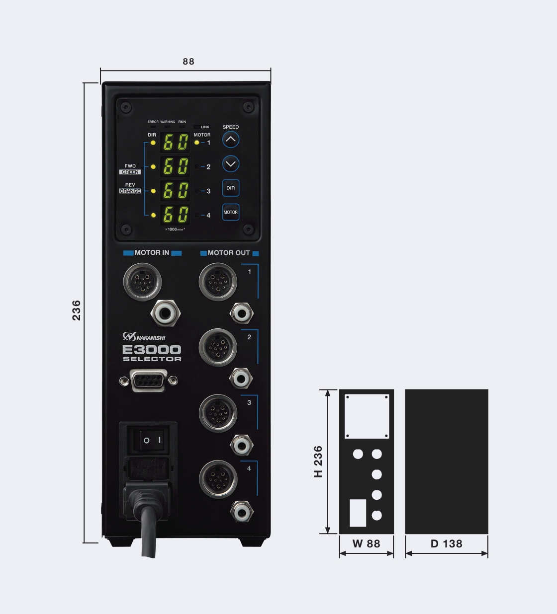 E3000 SELECTOR サイズ画像